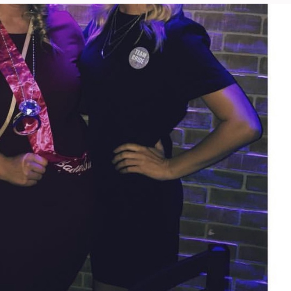 Black T shirt dress with zipper enclosure